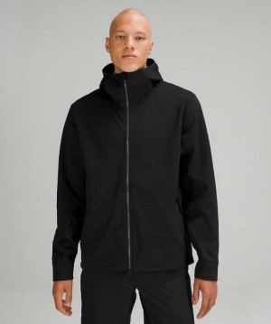 Lululemon Fleece Back Softshell Erkek Mont Siyah | VQUYPO-720