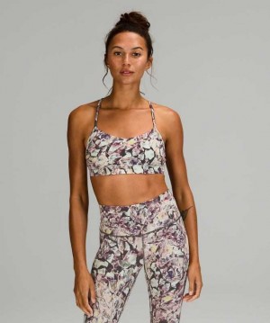 Lululemon Flow Y Nulu Light Support, A–C Cups Kadın Spor Sütyeni Terazzo Glaze Multi | DLQBKC-981