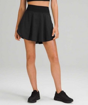 Lululemon Flutter Hem HR Tennis Kadın Etek Siyah | PEIDGZ-408