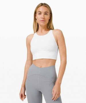 Lululemon Free to Be High-Neck Long-Line - Wild Light Support, A/B Cups Online Only Kadın Spor Sütyeni Beyaz | USHQGO-032