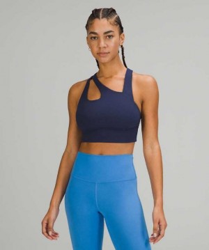 Lululemon Free to Be Serene Cross-Front Light Support, C/D Cup Kadın Spor Sütyeni Night Sea | RWTKAC-381