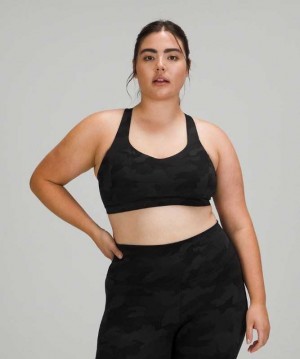 Lululemon Free to Be Serene Light Support, C/D Cup Kadın Spor Sütyeni Camo Koyu | NWMRFQ-157