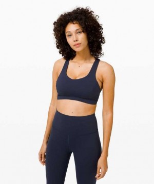 Lululemon Free to Be Serene Light Support, C/D Cup Kadın Spor Sütyeni Lacivert Pembe | QVFCPU-578