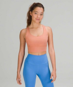 Lululemon Free to Be Serene Longline Online Only Light Support, C/D Cup Kadın Spor Sütyeni Pembe | WADFQY-847