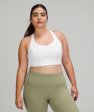 Lululemon Free to Be Serene Longline Online Only Light Support, C/D Cup Kadın Spor Sütyeni Beyaz | AIDHXQ-638