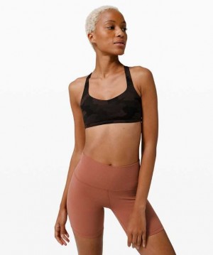 Lululemon Free to Be - Wild Light Support, A/B Cup Kadın Spor Sütyeni Camo Kahverengi | MAIEFU-724