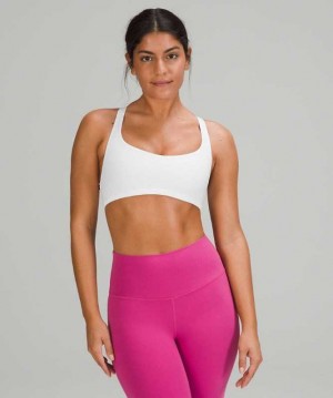 Lululemon Free to Be - Wild Light Support, A/B Cup Kadın Spor Sütyeni Beyaz | NQAJBV-804
