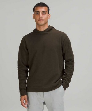 Lululemon French Terry Oversized Erkek Kapşonlu Koyu Zeytin Yeşili | DPBRMG-871