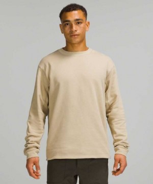 Lululemon French Terry Oversized Long Sleeve Crew Erkek Tişörtü Trench | HFXALI-318