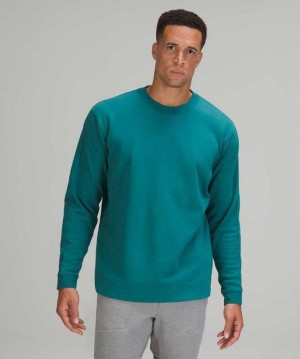 Lululemon French Terry Oversized Long Sleeve Crew Erkek Tişörtü Koyu | SEOJFX-830