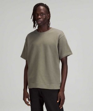Lululemon French Terry Oversized Sleeve Crew Erkek Üstler Gri | MSXDRQ-238