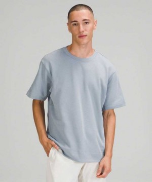 Lululemon French Terry Oversized Sleeve Crew Erkek Üstler Chambray | EABUXJ-896