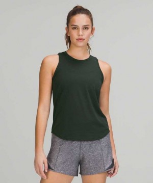 Lululemon High Neck Run and Train Kadın Üstler Yeşil | AFQHKV-860