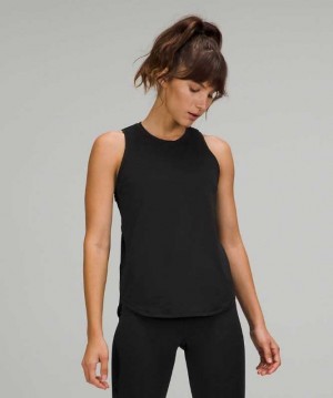 Lululemon High Neck Run and Train Kadın Üstler Siyah | RZOSYH-439