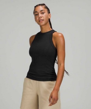 Lululemon Hold Tight Crewneck Kadın Üstler Siyah | XBDNPK-718