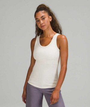 Lululemon Hold Tight Scoop Neck Kadın Tank Tops Beyaz | OZVKCW-460