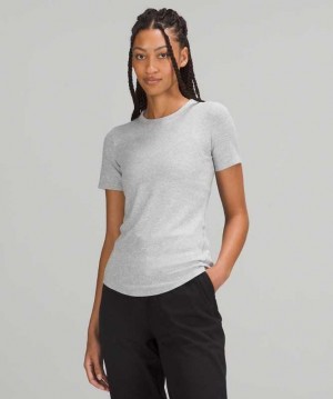 Lululemon Hold Tight Sleeve Kadın Üstler Açık Gri | QTBIYC-039