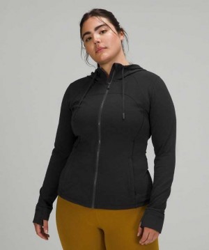 Lululemon Hooded Define Nulu Kadın Mont Siyah | PKRHDZ-437