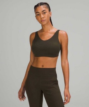 Lululemon In Alignment D-G Kadın Spor Sütyeni Koyu Zeytin Yeşili | ZNLVXF-639