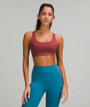 Lululemon In Alignment Straight-Strap A/B Kadın Spor Sütyeni Mulled Wine | JOFDWE-857