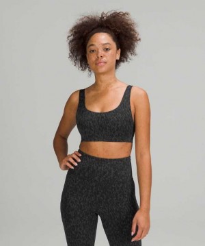 Lululemon In Alignment Straight-Strap A/B Kadın Spor Sütyeni Leopar Camo Koyu | FCLUMH-430