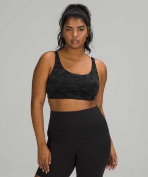 Lululemon In Alignment Straight-Strap C/D Kadın Spor Sütyeni Camo Koyu | VOWSYC-630