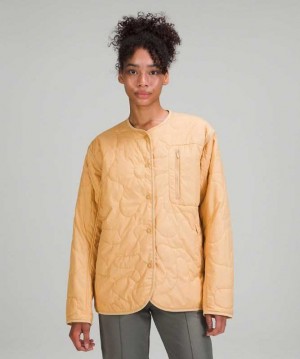 Lululemon Insulated Quilted Kadın Mont Heathered Pecan Tan | KAYTPH-634