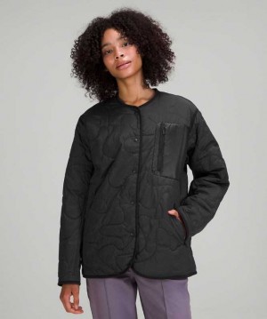 Lululemon Insulated Quilted Kadın Mont Siyah | ZDEVHR-491