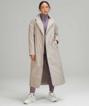 Lululemon Insulated Trench Kadın Mont Raw Linen | SOLCYR-142