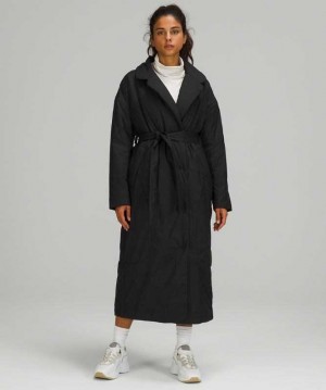 Lululemon Insulated Trench Kadın Mont Siyah | HCEYXO-380