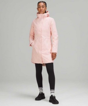 Lululemon Insulated Waterproof Kadın Mont Pembe | SYIFQZ-789