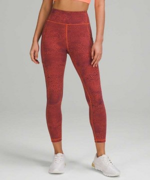 Lululemon Invigorate HR Tight 25" Kadın Tayt Turuncu | XYWIZU-546