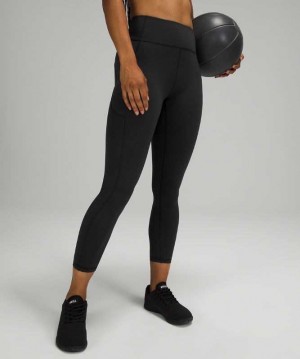 Lululemon Invigorate High-Rise Tight 25" Kadın Tayt Siyah | UAWECM-341