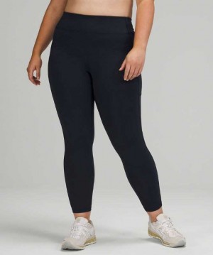 Lululemon Invigorate High-Rise Tight 25" Kadın Tayt Lacivert | YVGHTJ-148
