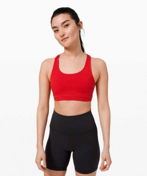Lululemon Invigorate Medium Support, B/C Cup Kadın Spor Sütyeni Koyu Kırmızı | JWCUKI-349