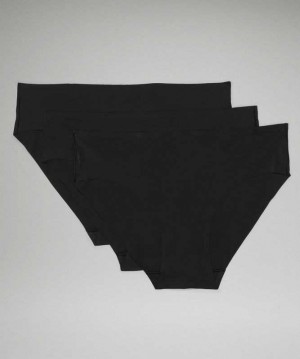 Lululemon InvisiWear Bikini 3 Pack Kadın İç Giyim Siyah | JZDPFT-072