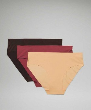 Lululemon InvisiWear Bikini 3 Pack Kadın İç Giyim Mulled Wine / Pecan Tan / French Press | EGALPM-045