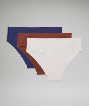 Lululemon InvisiWear Cheeky Bikini 3 Pack Kadın İç Giyim Kahverengi | JHKZEL-635