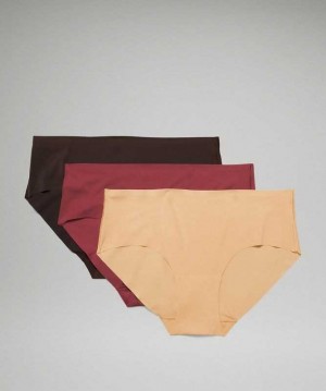 Lululemon InvisiWear Hipster 3P Kadın İç Giyim Mulled Wine / Pecan Tan / French Press | IONYER-253