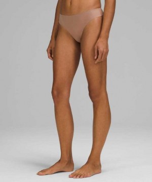 Lululemon InvisiWear Thong Kadın İç Giyim Soft Sand | HSRJLM-704