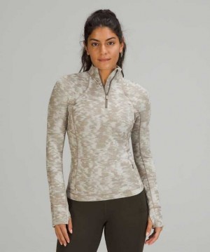 Lululemon It's Rulu Run 1/2 Zip Kadın Tişörtü Beyaz | DOYEFB-758
