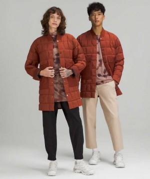 Lululemon Lab Geo Quilted Down Online Only Erkek Mont Kahverengi | XINMUL-816