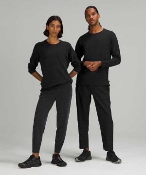 Lululemon Lab Jacquard Long Sleeve T-Shirt Erkek Üstler Siyah | MGPDXR-279