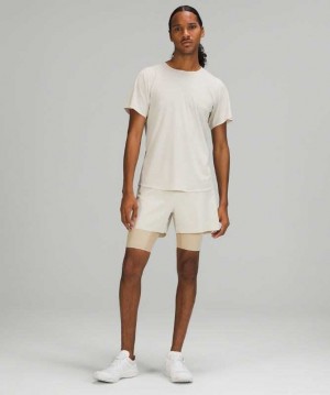 Lululemon Lab Run 8" Erkek Şort Natural Ivory | ZJSHAV-068