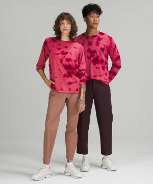 Lululemon Lab Wool-Blend Tie Dye Long Sleeve Shirt Erkek Üstler Pembe | WXTHPM-075