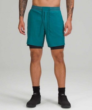 Lululemon License to Train Lined 7" Erkek Şort Koyu | DMVSTR-519
