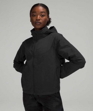 Lululemon Lightweight Hooded Kadın Mont Siyah | NGZEMD-084