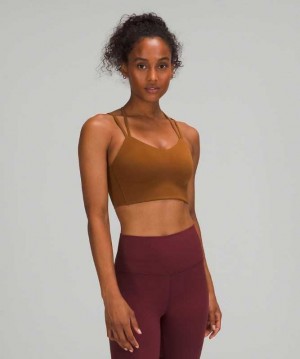 Lululemon Like a Cloud Long-Line B/C Kadın Spor Sütyeni Bakır Kahverengi | MXAPFY-186