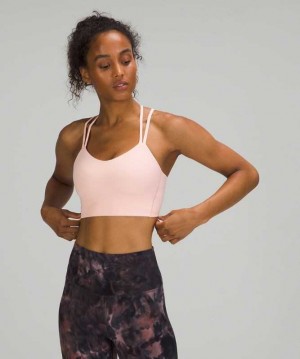 Lululemon Like a Cloud Long-Line B/C Kadın Spor Sütyeni Pembe | VPFKXC-258