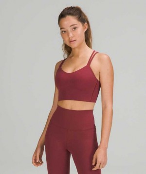 Lululemon Like a Cloud Long-Line B/C Kadın Spor Sütyeni Mulled Wine | VSYKFW-172